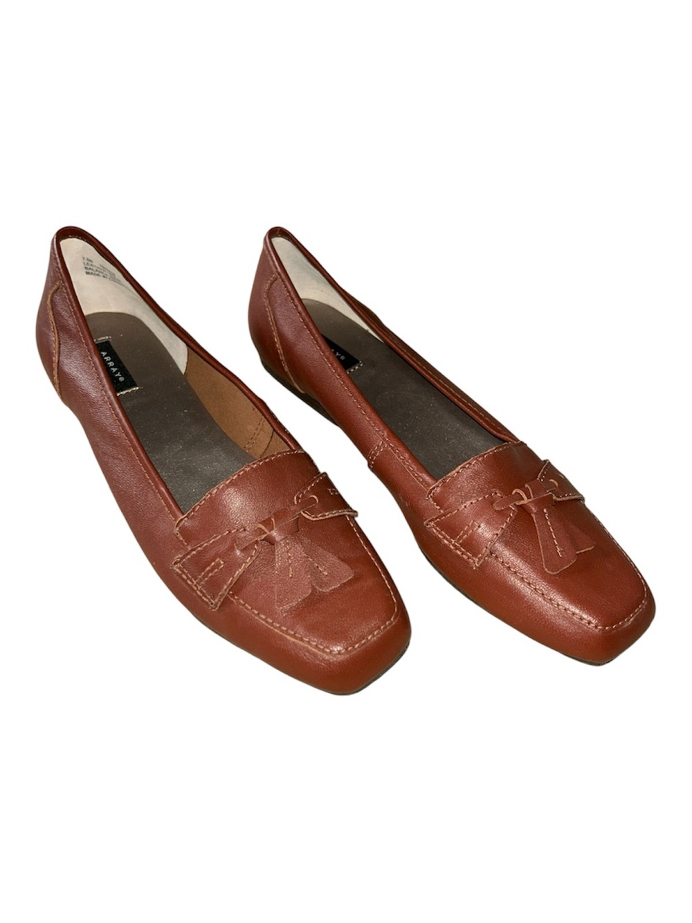 Array Hamilton Slip On Loafer Brown Kidskin Leather Comfort Women’s Size 7.5N